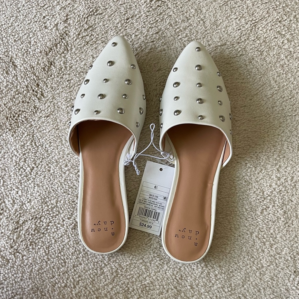 Brand new studded mules